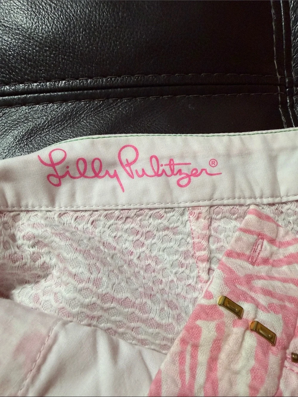 Lilly Pulitzer Pink Scallop-Hem High Waist Shorts
